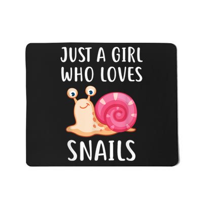 Just A Girl Who Loves Snails Cute Snail Girl Mousepad