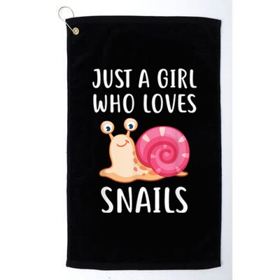 Just A Girl Who Loves Snails Cute Snail Girl Platinum Collection Golf Towel