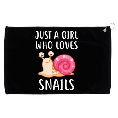 Just A Girl Who Loves Snails Cute Snail Girl Grommeted Golf Towel