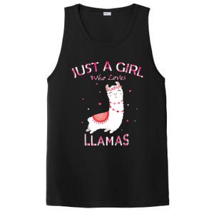 Just A Girl Who Loves Llamas Gift For Llama Gift Tee PosiCharge Competitor Tank