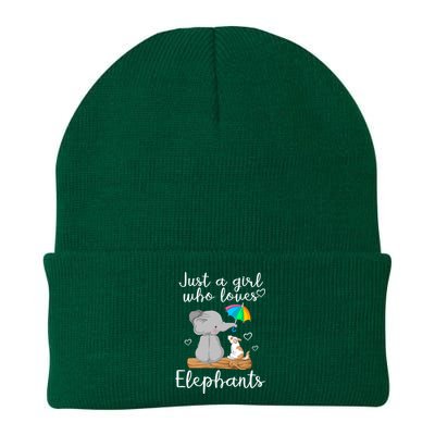 Just A Girl Who Loves Elephants Knit Cap Winter Beanie