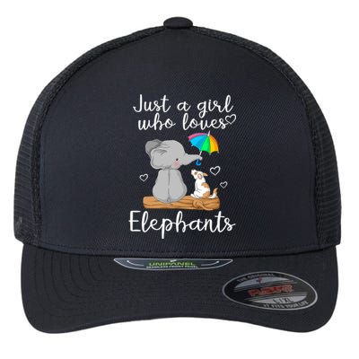 Just A Girl Who Loves Elephants Flexfit Unipanel Trucker Cap