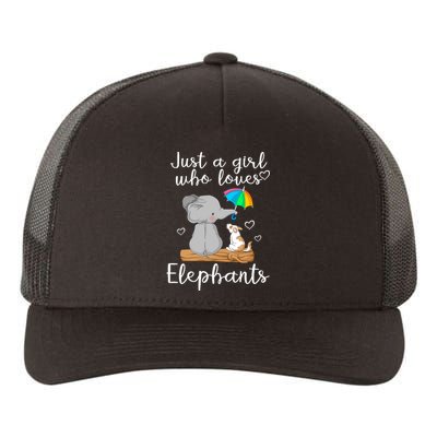 Just A Girl Who Loves Elephants Yupoong Adult 5-Panel Trucker Hat