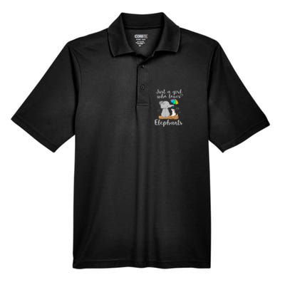 Just A Girl Who Loves Elephants Men's Origin Performance Pique Polo