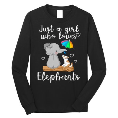 Just A Girl Who Loves Elephants Long Sleeve Shirt