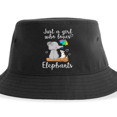 Just A Girl Who Loves Elephants Sustainable Bucket Hat