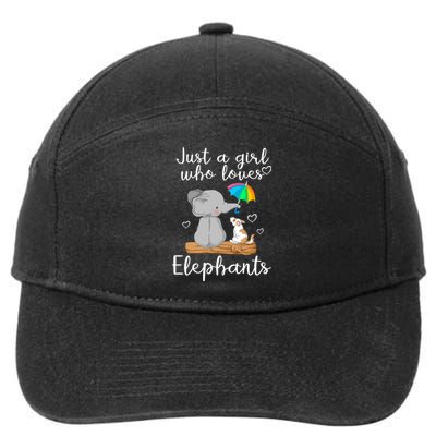 Just A Girl Who Loves Elephants 7-Panel Snapback Hat