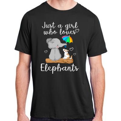 Just A Girl Who Loves Elephants Adult ChromaSoft Performance T-Shirt