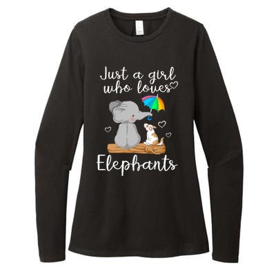 Just A Girl Who Loves Elephants Womens CVC Long Sleeve Shirt