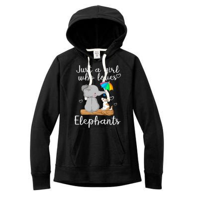 Just A Girl Who Loves Elephants Women's Fleece Hoodie