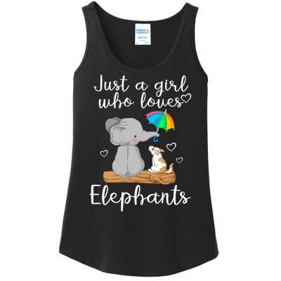 Just A Girl Who Loves Elephants Ladies Essential Tank