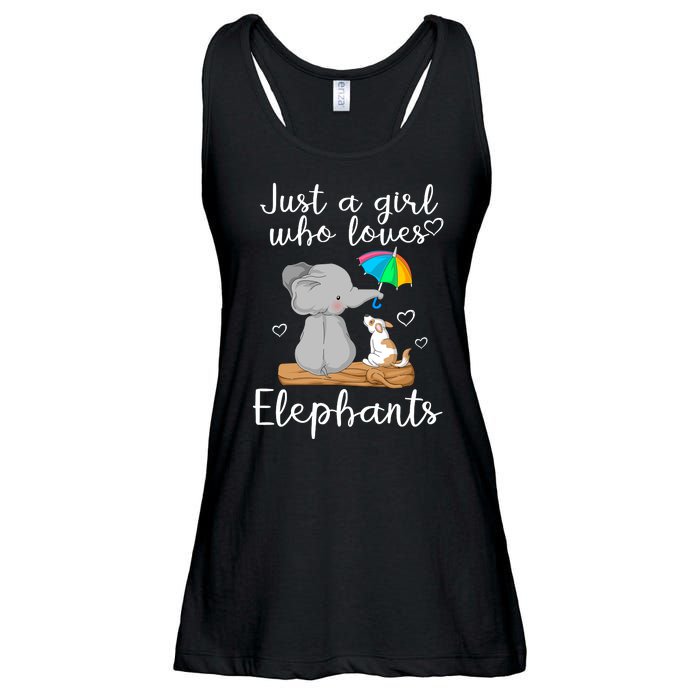 Just A Girl Who Loves Elephants Ladies Essential Flowy Tank