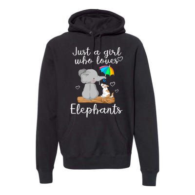 Just A Girl Who Loves Elephants Premium Hoodie