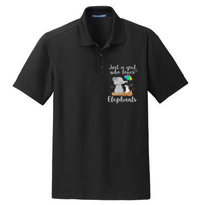 Just A Girl Who Loves Elephants Dry Zone Grid Polo