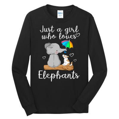 Just A Girl Who Loves Elephants Tall Long Sleeve T-Shirt