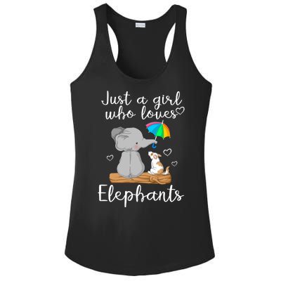 Just A Girl Who Loves Elephants Ladies PosiCharge Competitor Racerback Tank