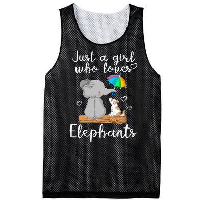 Just A Girl Who Loves Elephants Mesh Reversible Basketball Jersey Tank