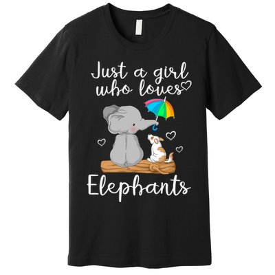 Just A Girl Who Loves Elephants Premium T-Shirt