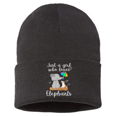 Just A Girl Who Loves Elephants Sustainable Knit Beanie