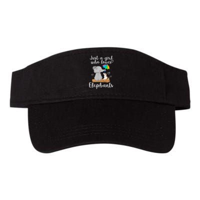 Just A Girl Who Loves Elephants Valucap Bio-Washed Visor