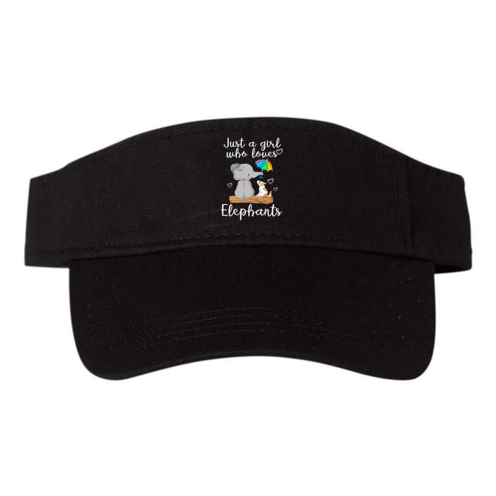 Just A Girl Who Loves Elephants Valucap Bio-Washed Visor