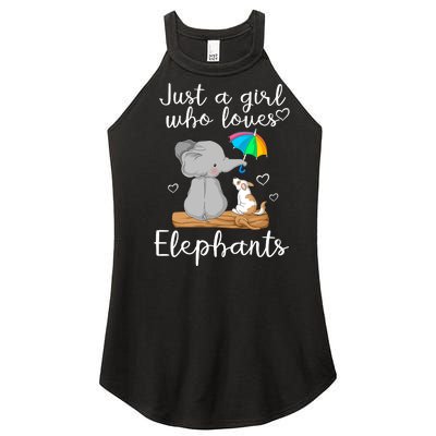 Just A Girl Who Loves Elephants Women's Perfect Tri Rocker Tank