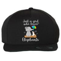 Just A Girl Who Loves Elephants Wool Snapback Cap