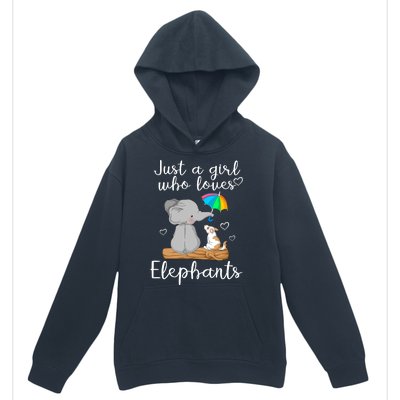 Just A Girl Who Loves Elephants Urban Pullover Hoodie