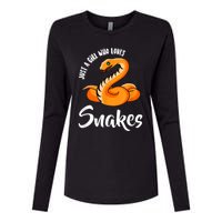 Just A Girl Who Loves Snakes Womens Snake Womens Cotton Relaxed Long Sleeve T-Shirt