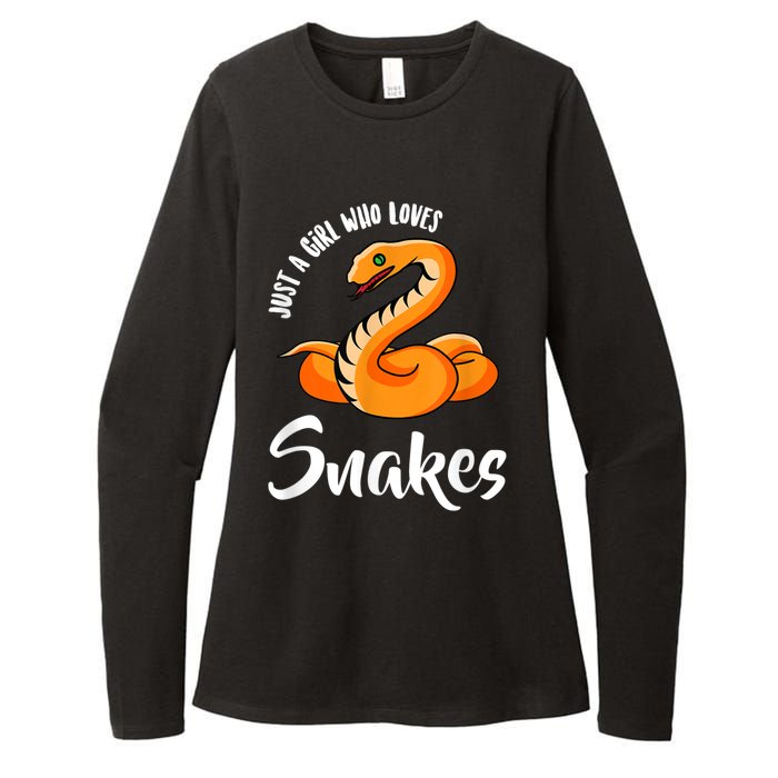 Just A Girl Who Loves Snakes Womens Snake Womens CVC Long Sleeve Shirt