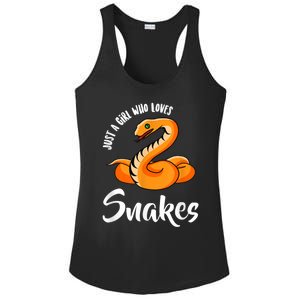 Just A Girl Who Loves Snakes Womens Snake Ladies PosiCharge Competitor Racerback Tank