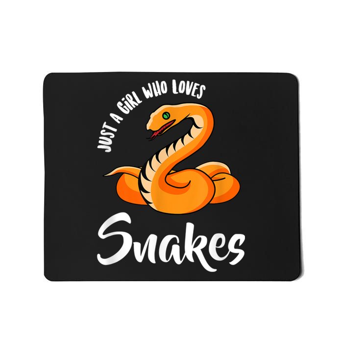 Just A Girl Who Loves Snakes Womens Snake Mousepad