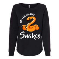 Just A Girl Who Loves Snakes Womens Snake Womens California Wash Sweatshirt