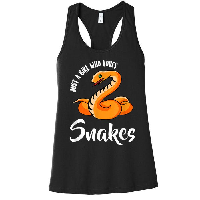 Just A Girl Who Loves Snakes Womens Snake Women's Racerback Tank