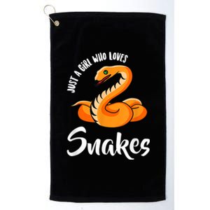 Just A Girl Who Loves Snakes Womens Snake Platinum Collection Golf Towel