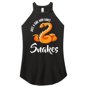 Just A Girl Who Loves Snakes Womens Snake Women's Perfect Tri Rocker Tank