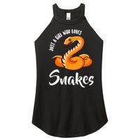 Just A Girl Who Loves Snakes Womens Snake Women's Perfect Tri Rocker Tank