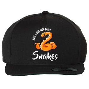 Just A Girl Who Loves Snakes Womens Snake Wool Snapback Cap