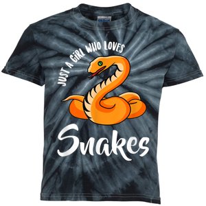 Just A Girl Who Loves Snakes Womens Snake Kids Tie-Dye T-Shirt