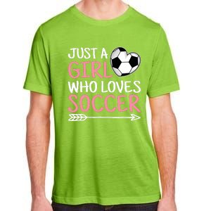 Just A Girl Who Loves Soccer Cute Soccer Lover Adult ChromaSoft Performance T-Shirt