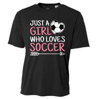 Just A Girl Who Loves Soccer Cute Soccer Lover Cooling Performance Crew T-Shirt