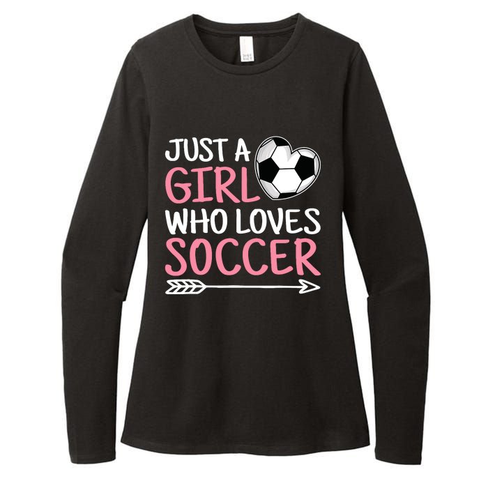 Just A Girl Who Loves Soccer Cute Soccer Lover Womens CVC Long Sleeve Shirt