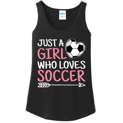 Just A Girl Who Loves Soccer Cute Soccer Lover Ladies Essential Tank