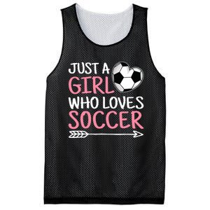 Just A Girl Who Loves Soccer Cute Soccer Lover Mesh Reversible Basketball Jersey Tank