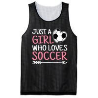 Just A Girl Who Loves Soccer Cute Soccer Lover Mesh Reversible Basketball Jersey Tank