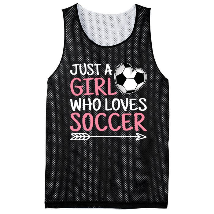 Just A Girl Who Loves Soccer Cute Soccer Lover Mesh Reversible Basketball Jersey Tank