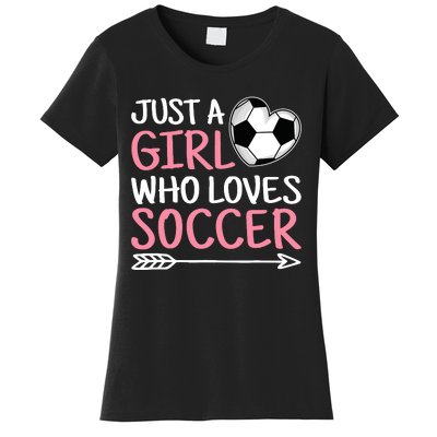 Just A Girl Who Loves Soccer Cute Soccer Lover Women's T-Shirt