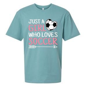 Just A Girl Who Loves Soccer Cute Soccer Lover Sueded Cloud Jersey T-Shirt