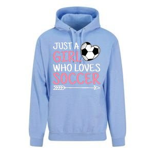 Just A Girl Who Loves Soccer Cute Soccer Lover Unisex Surf Hoodie