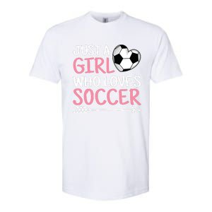 Just A Girl Who Loves Soccer Cute Soccer Lover Softstyle CVC T-Shirt